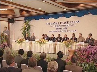 Inaugural session of the peace talks.