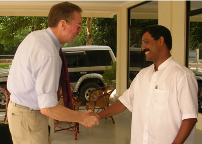 Mr. S.P.Tamilselvan and Major Gen. Trond Furuhovde